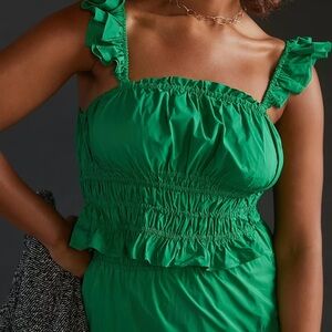 Maeve Smocked Taffeta Tank